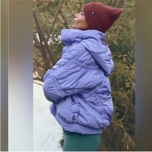 NWT Free People Shirr Enough Backpack Puffer Jacket